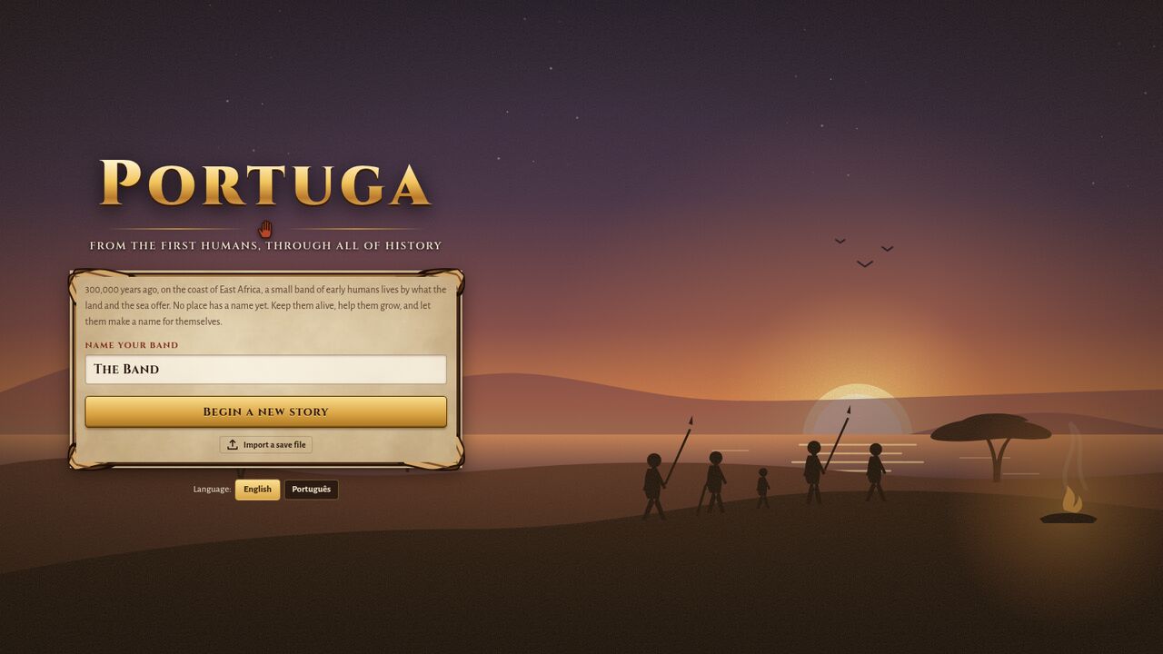 Start screen