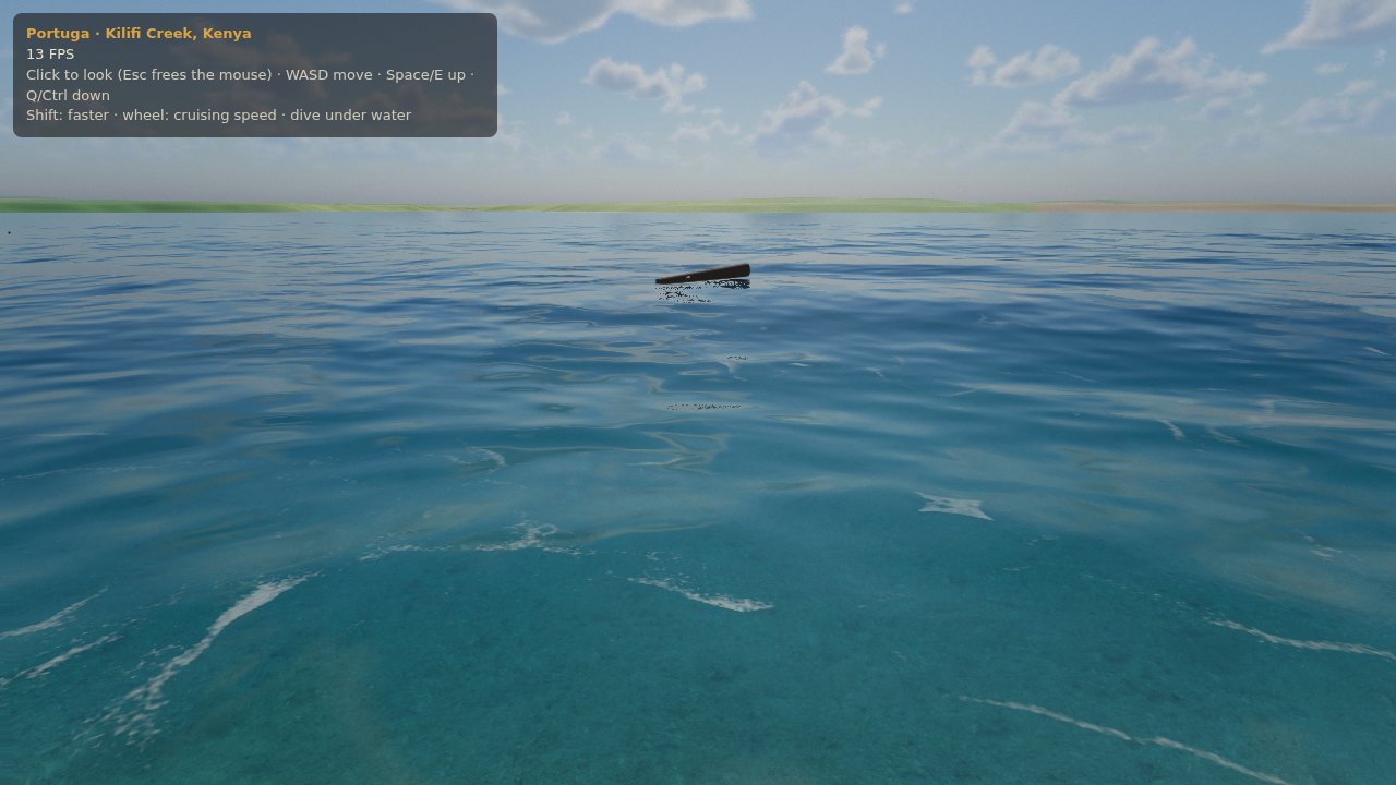 Floating log