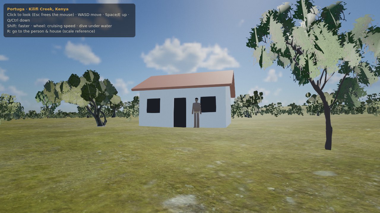 Person and house