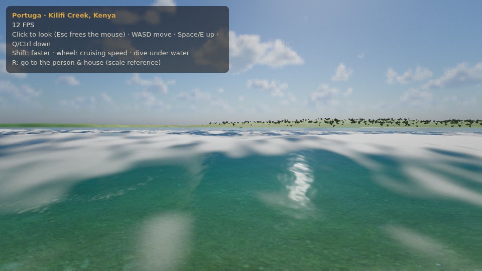 In the surf