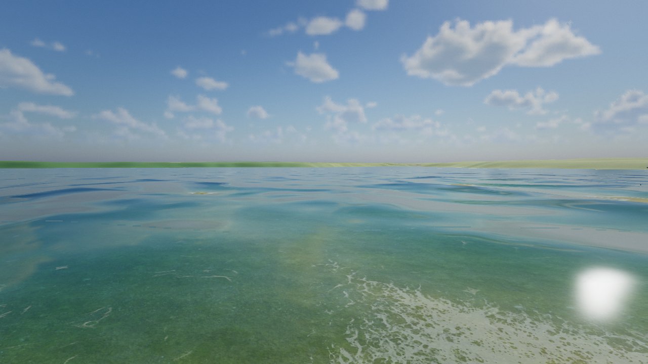 At the waterline